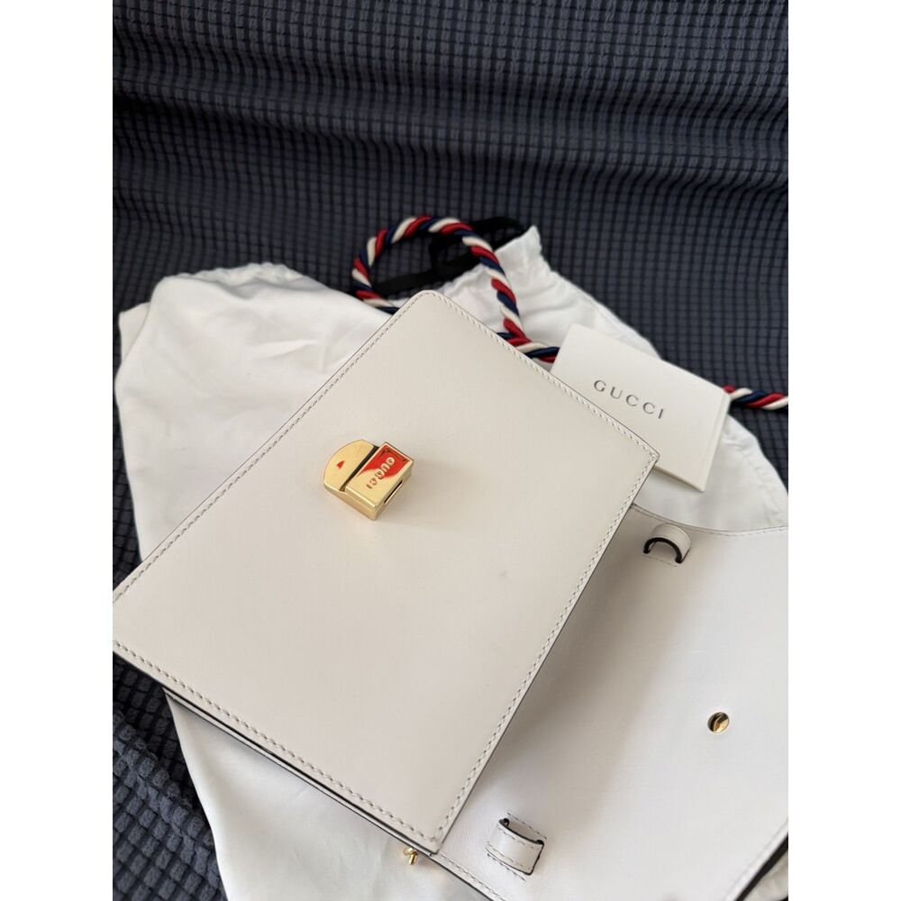 Gucci Mini Sylvie - Top Handle Bag White Calfskin - w/Dust Bag - Picture 4 of 8